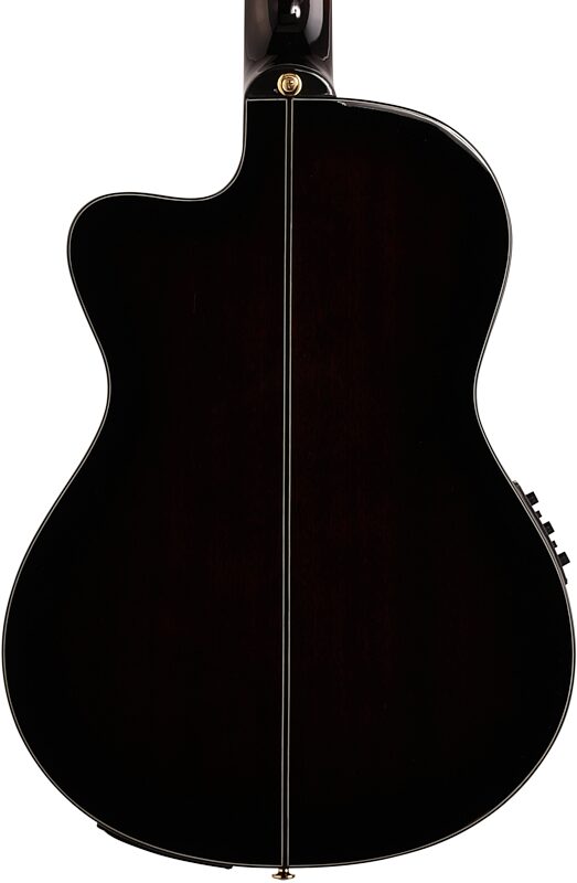Ibanez GA35TCE Thinline Classical Acoustic-Electric Guitar, Dark Violin Sunburst, Body Straight Back