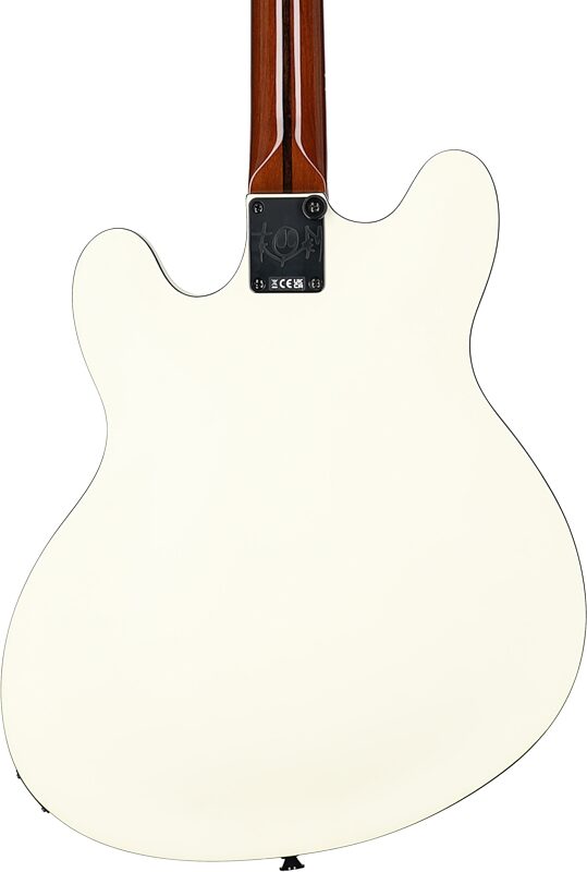 Fender Tom DeLonge Starcaster Electric Guitar, Olympic White, Body Straight Back