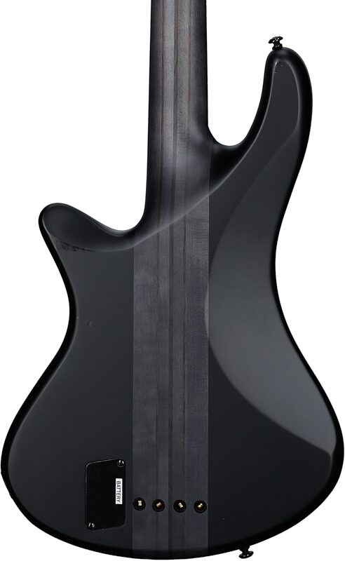 Schecter Stiletto Stealth-4 Pro Electric Bass, Satin Black, Body Straight Back