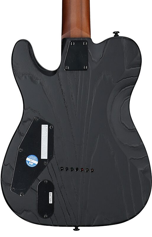 ESP LTD TE-1007 Baritone Electric Guitar, Black Blast, Body Straight Back