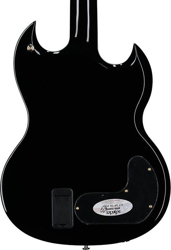 Schecter ZV-H6LLYW66D-S Zacky Vengeance Electric Guitar, Left-Handed, Black, Body Straight Back