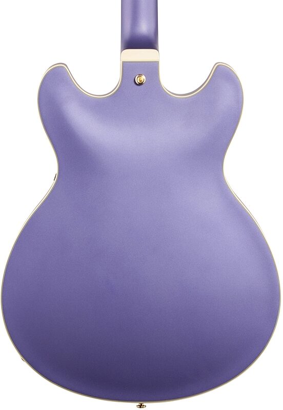 Ibanez AS73G Artcore Semi-Hollowbody Electric Guitar, Metallic Purple Flat, Body Straight Back