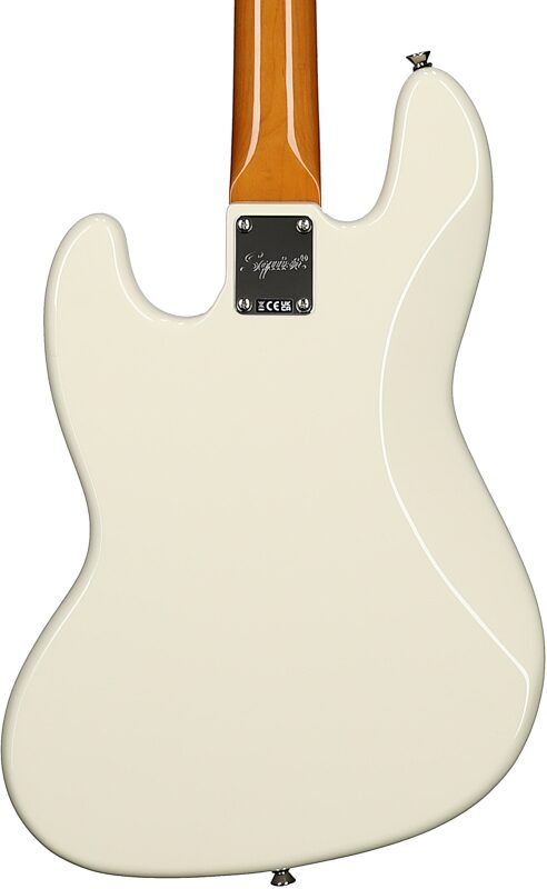 Squier Limited Edition Classic Vibe Mid-60s Jazz Electric Bass, Olympic White, Body Straight Back