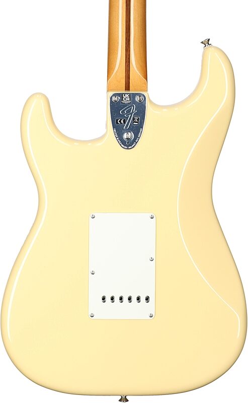 Fender Vintera II '70s Stratocaster Electric Guitar, Maple Fingerboard (with Gig Bag), Vintage White, Body Straight Back