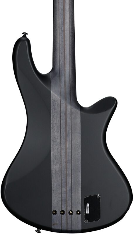 Schecter Stiletto Stealth-4 Pro EX Electric Bass, Left-Handed, Black, Body Straight Back