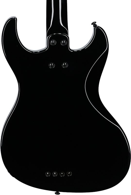 Dunable Gnarwhal DE Bass Guitar (with Gig Bag), Black Gloss, Body Straight Back