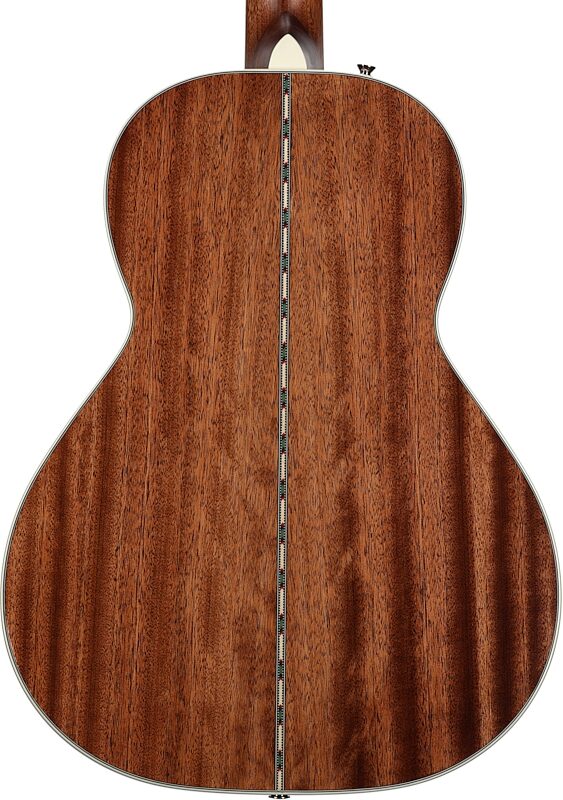 Fender Paramount Series PS-220E Parlor Acoustic Electric Guitar (with Case), 3-Tone Sunburst, Body Straight Back