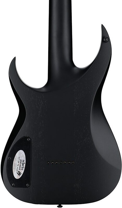 Schecter KM-7 MKIII EX Baritone Electric Guitar, Satin Black Open Pore, Body Straight Back