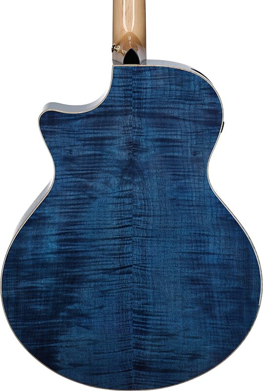 Ibanez AE390 Acoustic-Electric Guitar, Natural Top Aqua Blue, Blemished, Body Straight Back