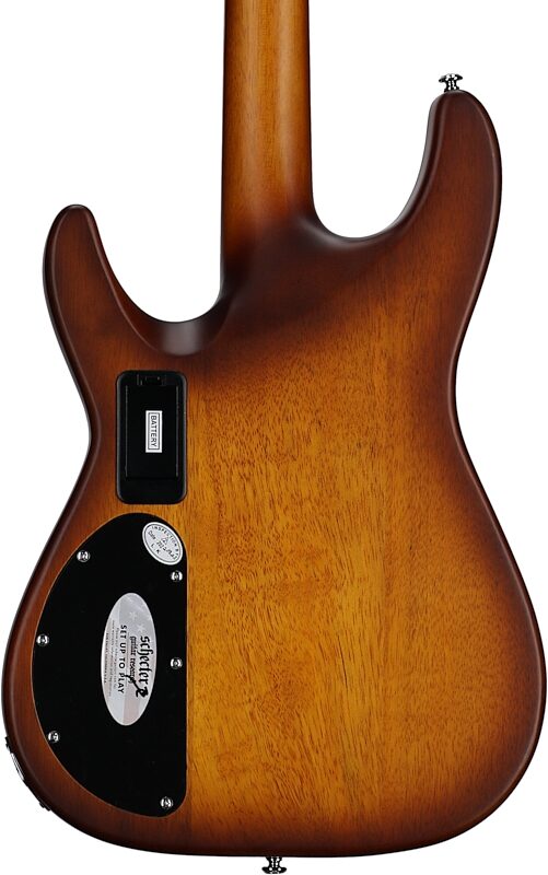 Schecter C-1 EA Classic Electric Guitar, Faded Vintage Sunburst, Body Straight Back
