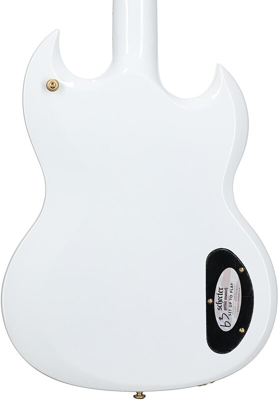 Schecter Zacky Vengeance H6LLYW66D Electric Guitar, Left-Handed, Gloss White, Body Straight Back