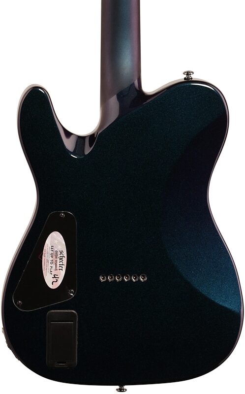 Schecter Hellraiser Hybrid PT Electric Guitar, Ultra Violet, Body Straight Back