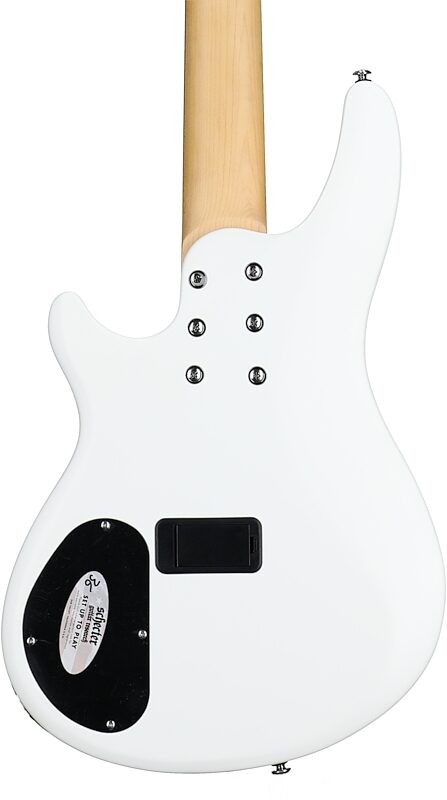 Schecter C-5 Deluxe Electric Bass, Satin White, Body Straight Back
