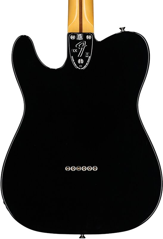 Fender American Vintage II 1977 Telecaster Custom Electric Guitar, Maple Fingerboard (with Case), Black, Body Straight Back
