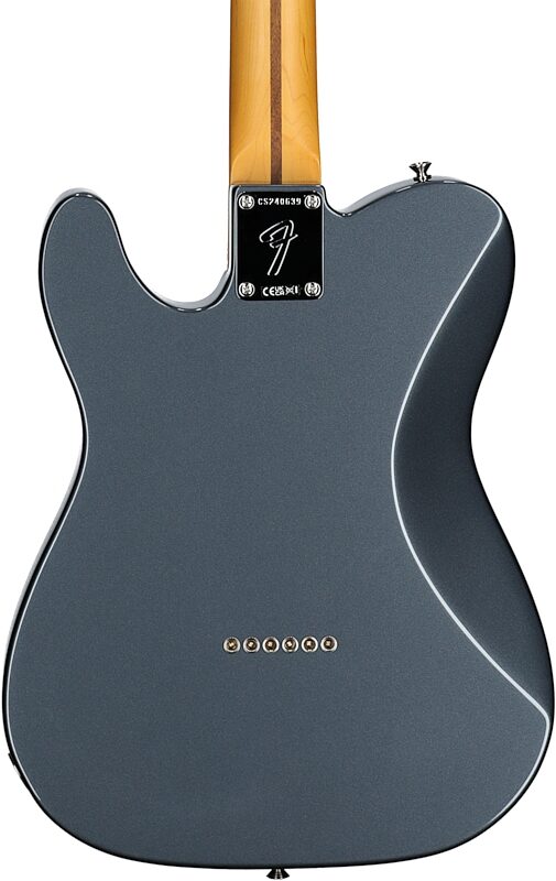 Fender Chris Shiflett Cleaver Telecaster Deluxe Electric Guitar (with Case), Charcoal, Body Straight Back