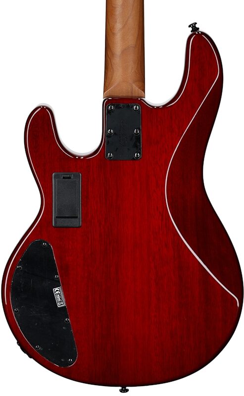 Sterling by Music Man Ray34 HHSM Electric Bass (with Gig Bag), Blood Orange Burst, Body Straight Back