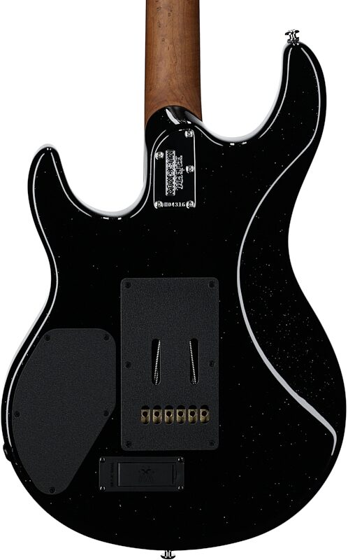 Ernie Ball Music Man Luke 4 HSS Electric Guitar, Black Sparkle, Body Straight Back