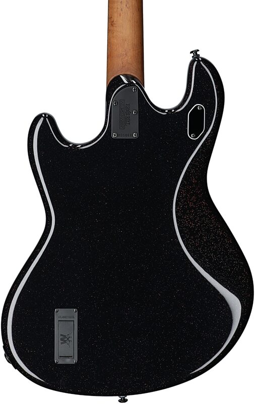 Ernie Ball Music Man StingRay HT Electric Guitar (with Case), Dark Rainbow, Body Straight Back