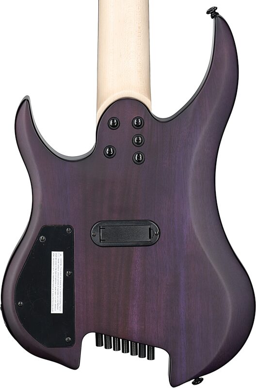 Legator Ghost 7 Super Shred Electric Guitar, Purple Flame, Open Box (Very Good), Body Straight Back