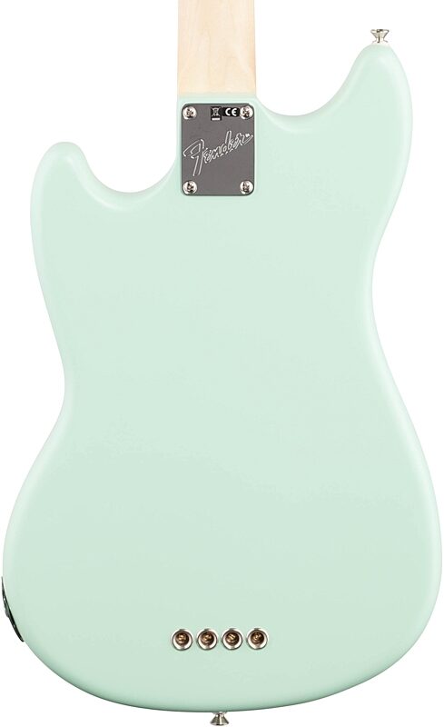 Fender American Performer Mustang Electric Bass Guitar, Rosewood Fingerboard (with Gig Bag), Satin Surf Green, Body Straight Back