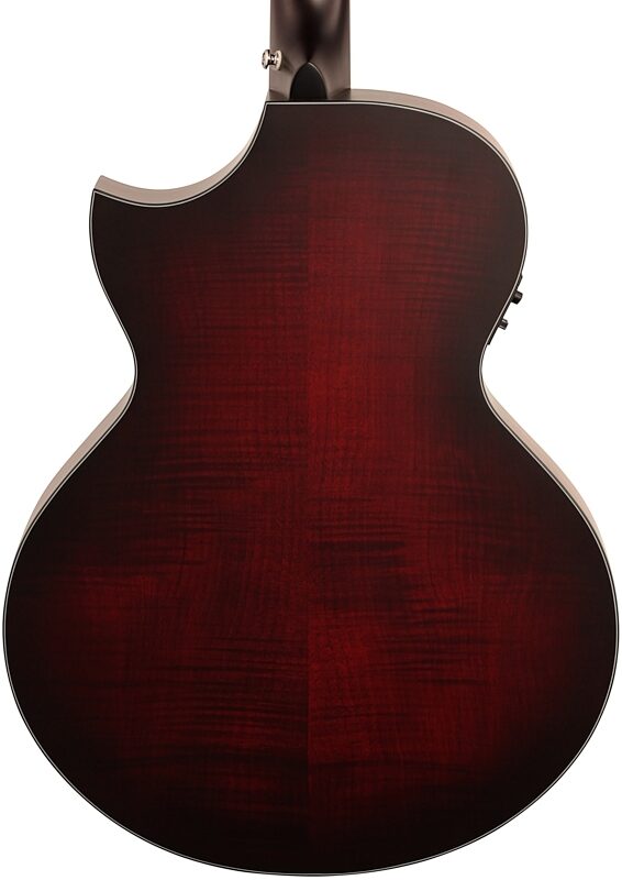 Schecter Orleans Stage Acoustic-Electric Guitar, Vampyre Red, Blemished, Body Straight Back