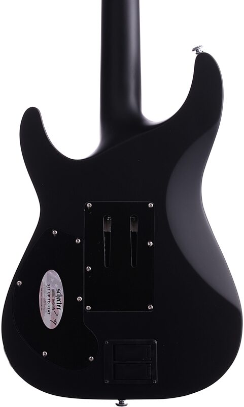 Schecter Damien Platinum 6 FR-S Sustainiac Electric Guitar, Satin Black, Body Straight Back