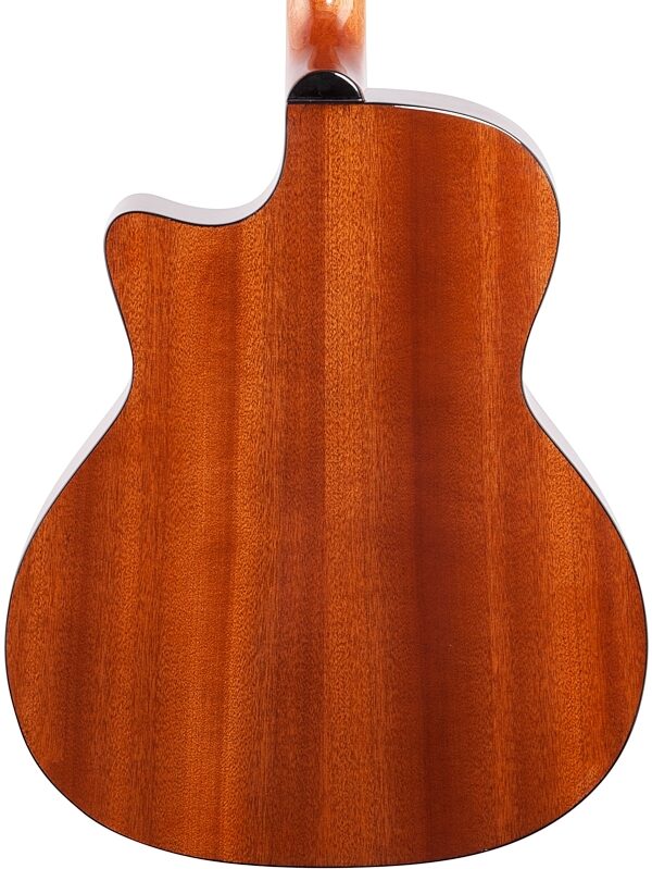 Luna Gypsy Grand Auditorium Acoustic Guitar, Exotic Spalted Maple, Body Straight Back