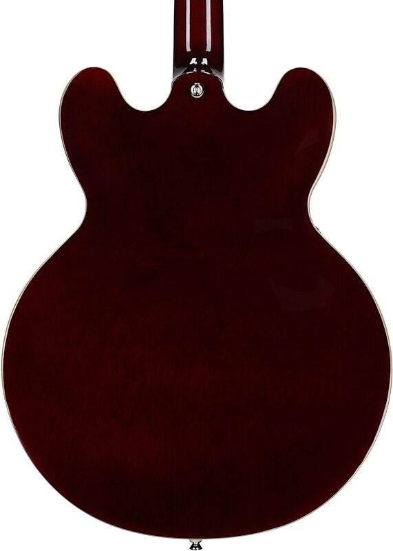Epiphone Noel Gallagher Riviera Electric Guitar (with Case), Left-Handed, Dark Wine Red, Body Straight Back