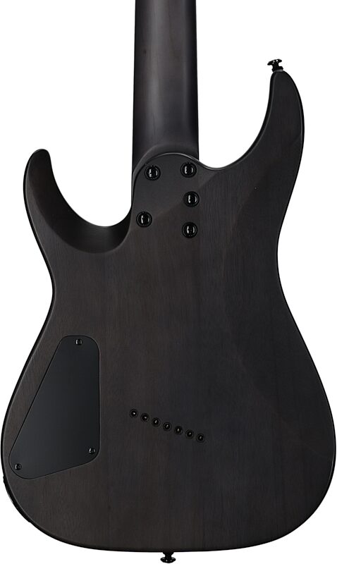 Schecter Omen Elite-7 Multiscale Electric Guitar, 7-String, Blue Burst, Body Straight Back