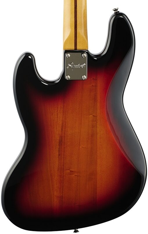 Squier Classic Vibe '70s Jazz Electric Bass, with Maple Fingerboard, 3-Color Sunburst, Body Straight Back