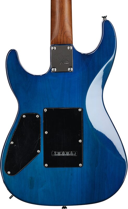 Michael Kelly 1962 Flame Electric Guitar, Trans Blue, Scratch and Dent, Body Straight Back