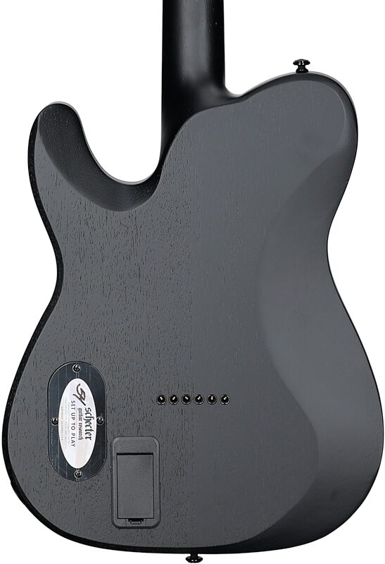 Schecter PT Black Ops Electric Guitar, Satin Black Open Pore, Scratch and Dent, Body Straight Back