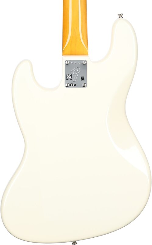 Fender American Vintage II 1966 Jazz Electric Bass, Rosewood Fingerboard (with Case), Olympic White, Body Straight Back