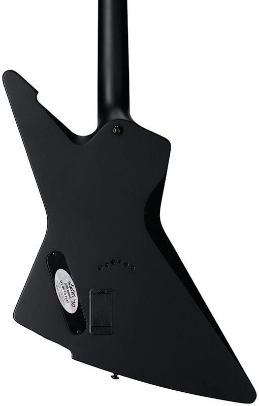 Schecter Sin Quirin Signature E-1 Electric Guitar, Satin Black, Body Straight Back