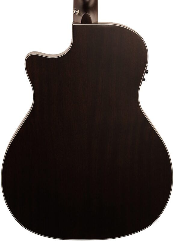 Schecter Orleans Studio Acoustic-Electric Guitar, 12-String, Satin See Thru Black, Body Straight Back