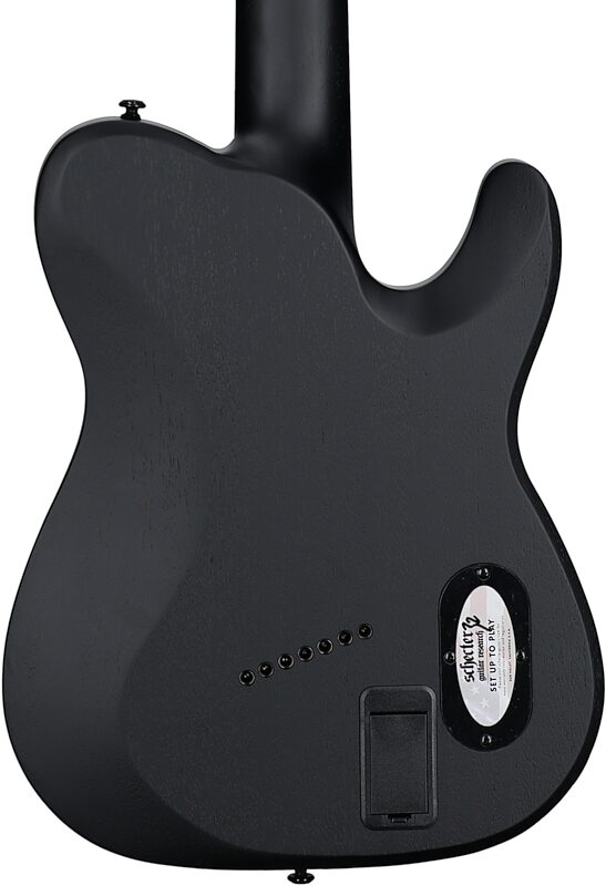 Schecter PT7MS Black Ops Electric Guitar, Left-Handed, Satin Black Open Pore, Body Straight Back