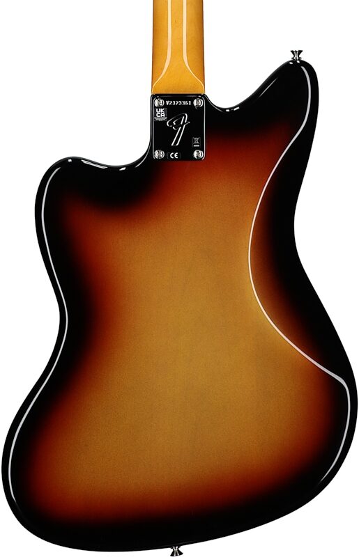 Fender American Vintage II 1966 Jazzmaster Electric Guitar, Rosewood Fingerboard (with Case), 3-Color Sunburst, Body Straight Back
