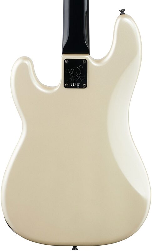Fender Duff McKagan Deluxe Precision Electric Bass, Rosewood Fingerboard (with Gig Bag), White Pearl, Body Straight Back