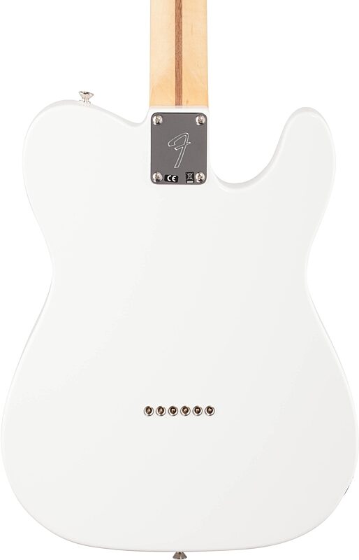 Fender Player Telecaster Pau Ferro Electric Guitar, Left-Handed, Polar White, Body Straight Back