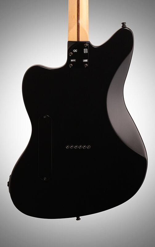 Fender Jim Root Jazzmaster Electric Guitar (with Case), Flat Black, Body Straight Back