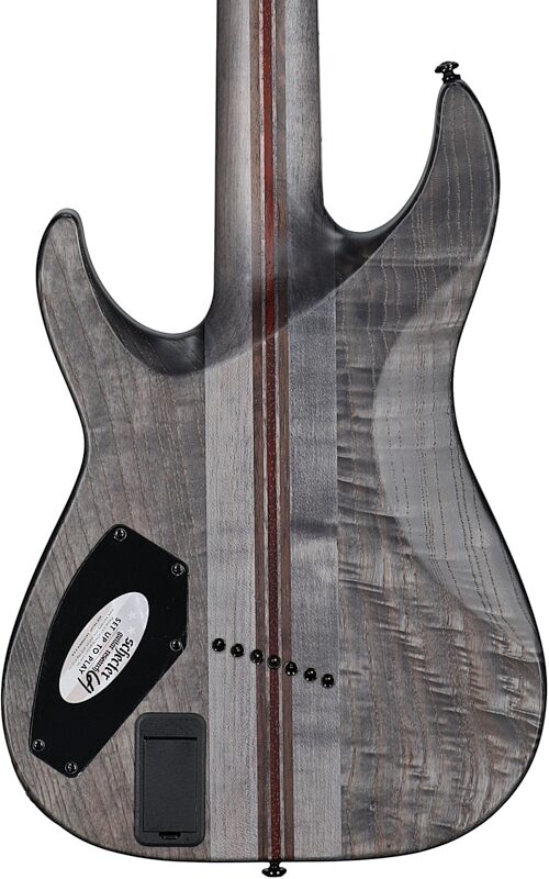 Schecter C-7 Multiscale SLS Elite Evil Twin Electric Guitar, Satin Black, Body Straight Back