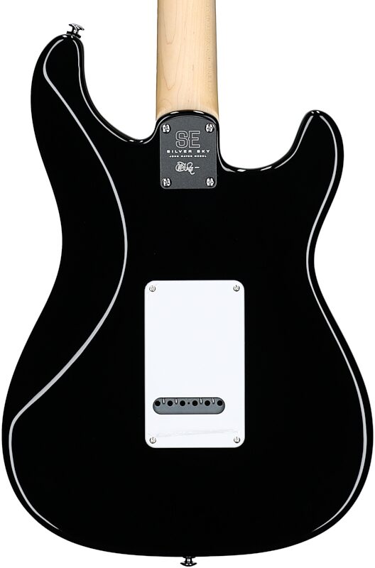 PRS Paul Reed Smith SE Silver Sky Electric Guitar, Left-Handed, Maple Fretboard (with Gig Bag), Piano Black, Body Straight Back