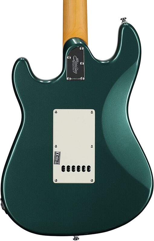 Sterling by Music Man CT30CHSS Cutlass HSS Electric Guitar, Sherwood Green, Body Straight Back