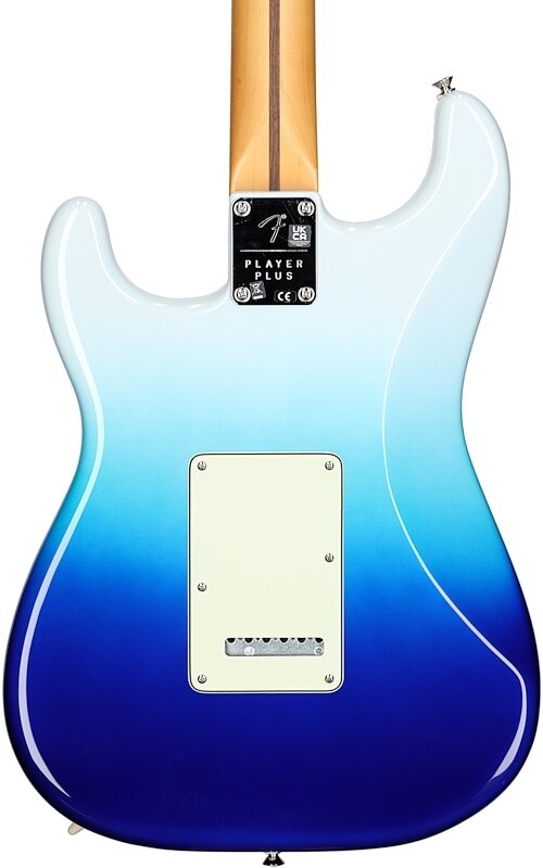 Fender Player Plus Stratocaster HSS Electric Guitar, Pau Ferro Fingerboard (with Gig Bag), Belair Blue, Body Straight Back