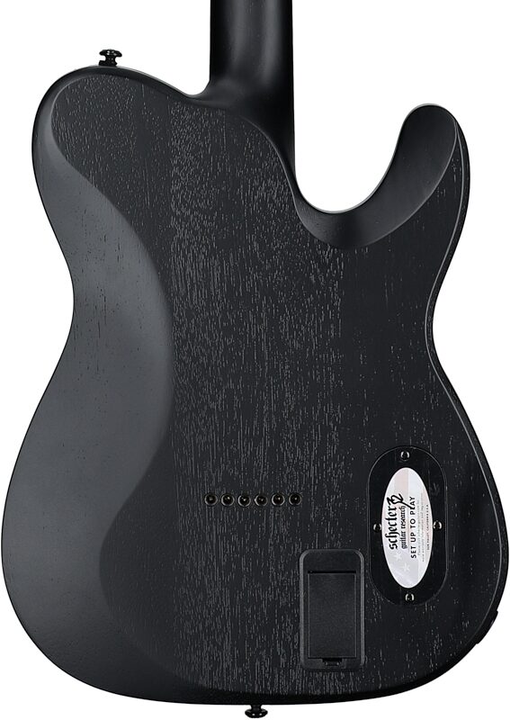 Schecter PT Black Ops Electric Guitar, Left-Handed, Satin Black Open Pore, Body Straight Back