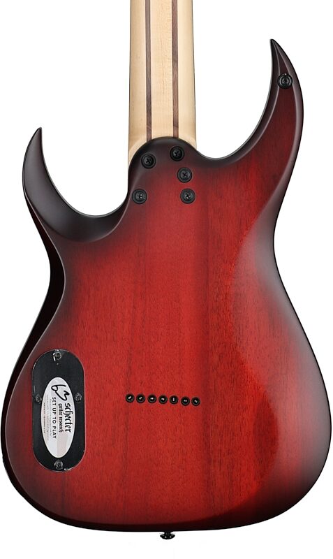 Schecter Sunset-7 Extreme Electric Guitar, 7-String, Scarlet Burst, Body Straight Back
