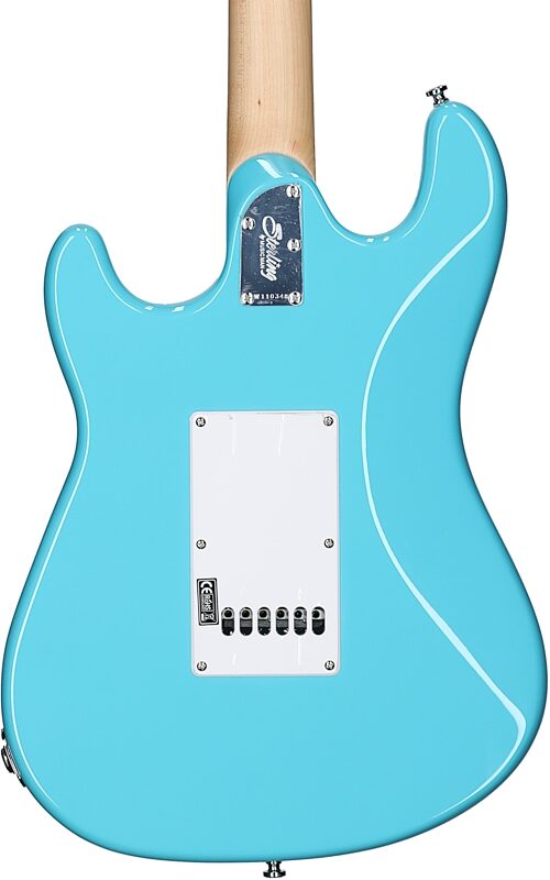 Sterling Intro Series Cutlass HSS Electric Guitar, Electric Blue, Body Straight Back