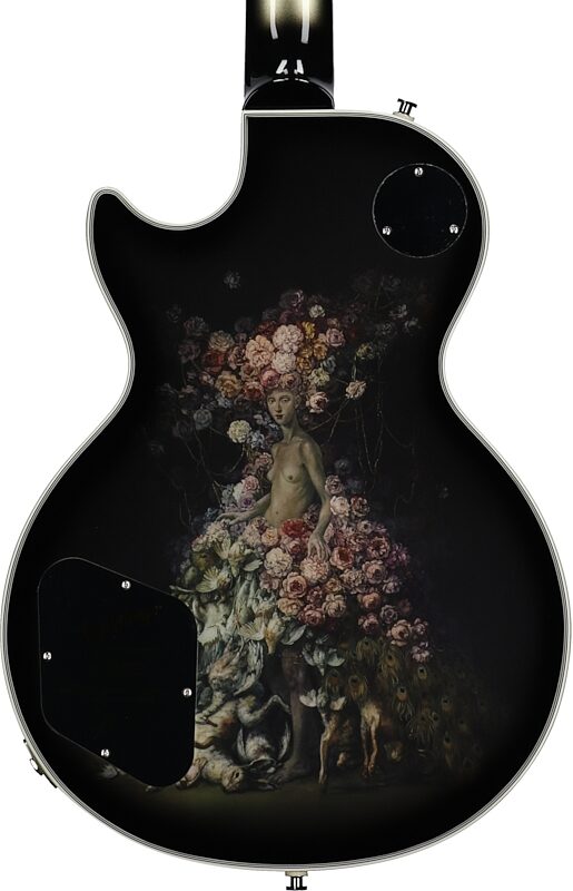 Epiphone Adam Jones Les Paul Custom Electric Guitar (with Case), &quot;Self-Portrait as Not Dead Yet&quot; by Julie Heffernan, Body Straight Back