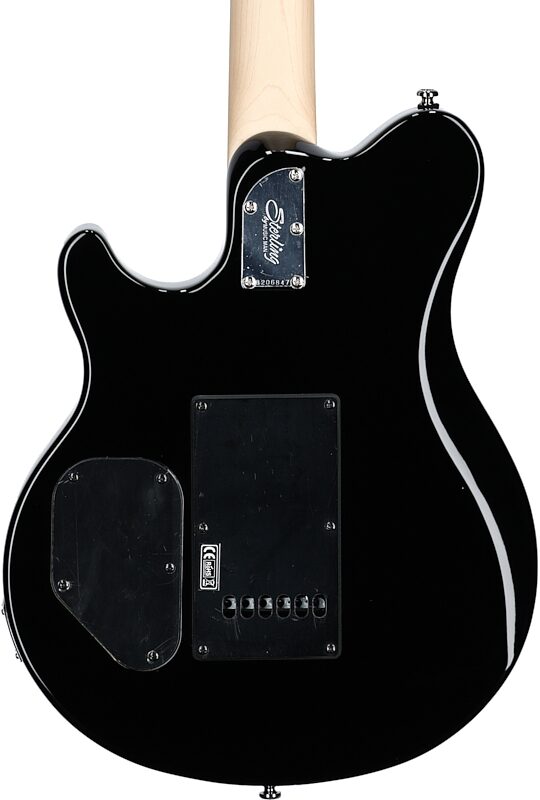 Sterling AX3FM Axis Electric Guitar, Trans Black, Body Straight Back