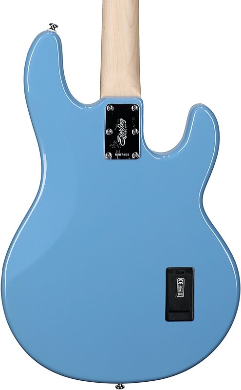 Sterling by Music Man SUB StingRay Electric Bass, Left-Handed, Chopper Blue, Body Straight Back